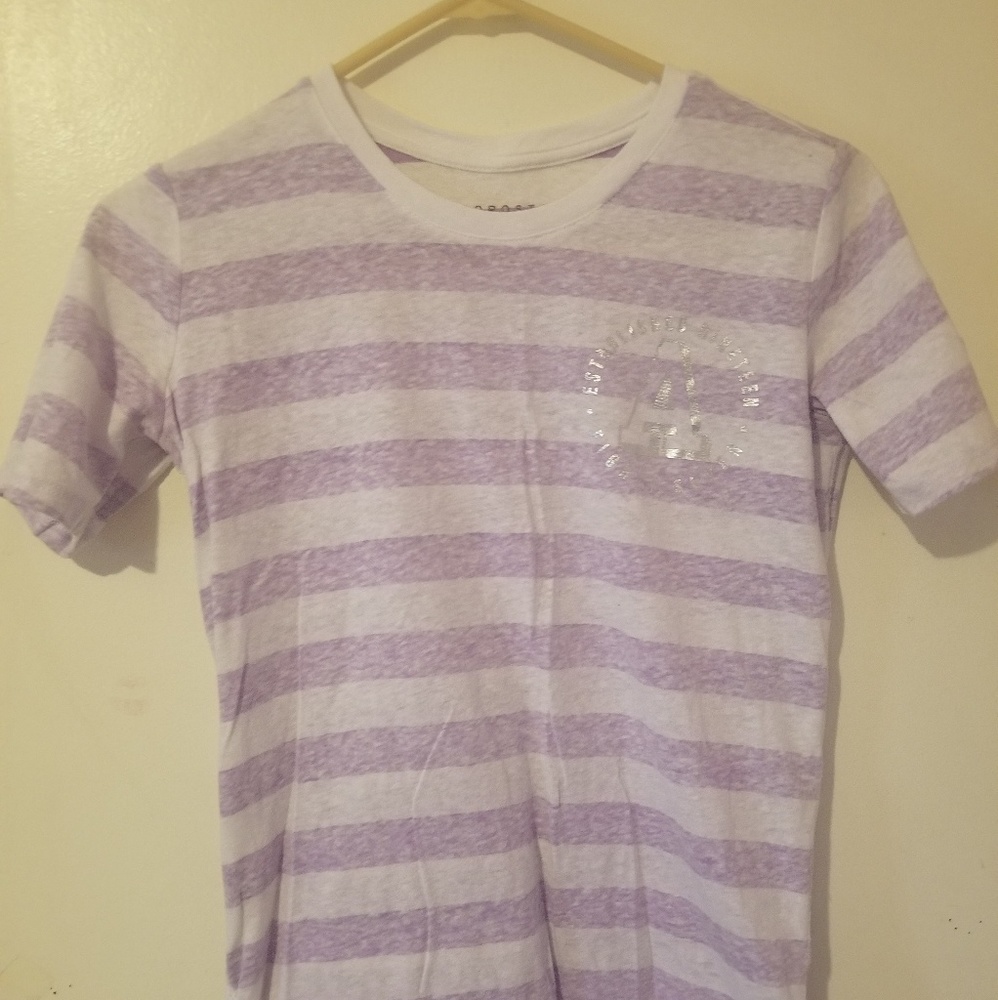 Purple and White striped Aeropostale T-shirt